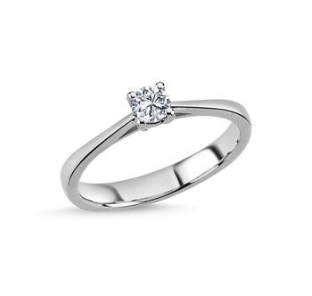 14 kt hvidguld The One ring med i alt 0,23 ct Diamant Wesselton SI